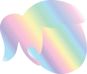 Holographic Gradient Ponytail 