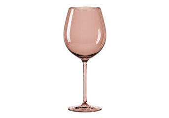 Elegant rose-colored wine glass isolated on transparent background, sophisticated glassware for celebrations and special occasions PNG