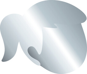 Silver Hairstyle with Ponytail