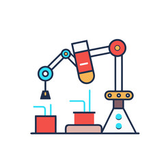 Automated robotic arm performing tasks in a modern industrial setting