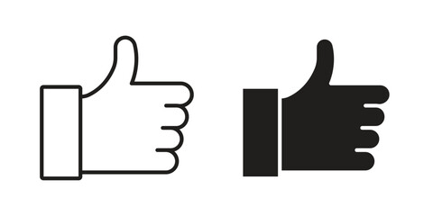 thumbs up icon outline illustration sign