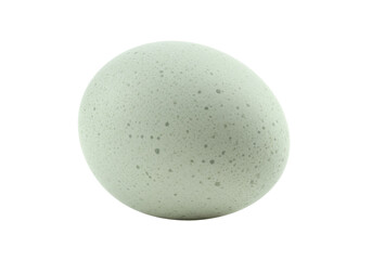 Speckled araucana egg PNG isolated on transparent background, natural blue-green shell for Easter and culinary use