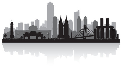Obraz premium Chongqing China city skyline silhouette