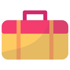Colorful Flat Design Assorted Luggage and Bags Collection Icon