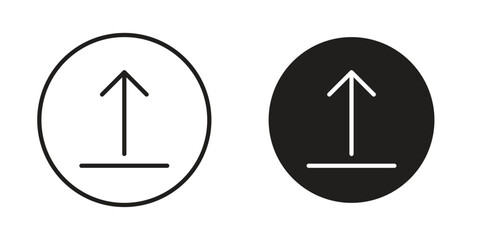 Upload arrow icon outline illustration sign