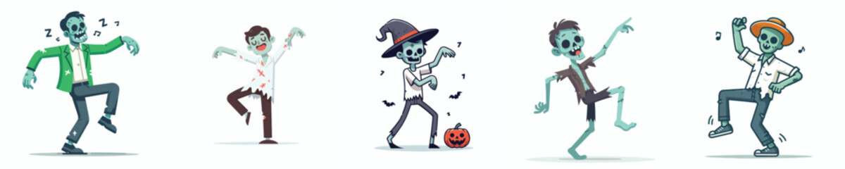 vector man costume zombie halloween party