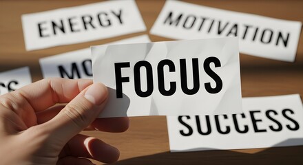Focus Energy Motivation for Success Concept.