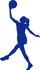 Woman playing basketball