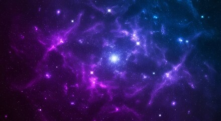 Celestial Symphony A Vibrant Nebula of Cosmic Hues and Starlight