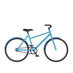 Fototapeta premium Blue Bicycle Isolated on White Background.