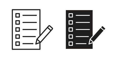 Fototapeta premium Feedback form icon flat black and white logo