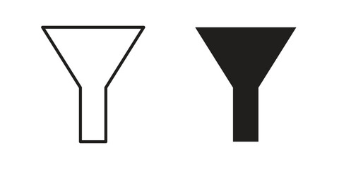 Filter icon flat black and white logo