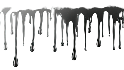 Silver liquid dripping against black backdrop; textured, glossy, and flowing in a dynamic display