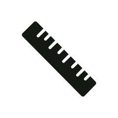 Fototapeta premium Ruler Measurement Education Silhouette Icon