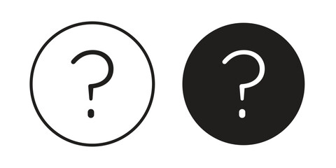 Help icon flat black and white logo