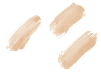 PNG Beige Watercolor Brush Stroke Graphic. Transparent Background