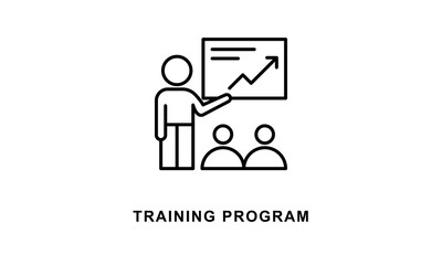 Training Program Icon Isolated On White Background