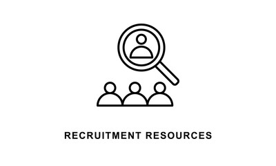 Recruitment Resources Icon Isolated On White Background