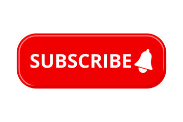 Subscribe Icon with Bell Isolated on Transparent Background. Notification and Alert Symbol. Vector Illustration