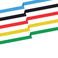 Abstract colorful diagonal stripes on a white background. Vector image for banner design, photos, etc.	
