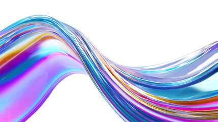 Abstract colorful wave on white background