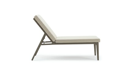 Modern Minimalist Lounge Chair with Cushioned Seat and Backrest in Neutral Colors