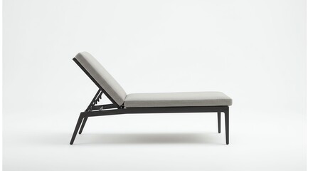 Modern Lounge Chair with Adjustable Backrest in Minimalist Design