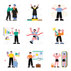 Success Flat Illustration set 2