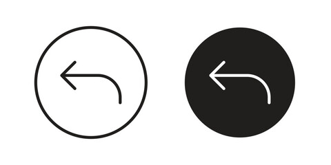 Reply icon flat black and white logo