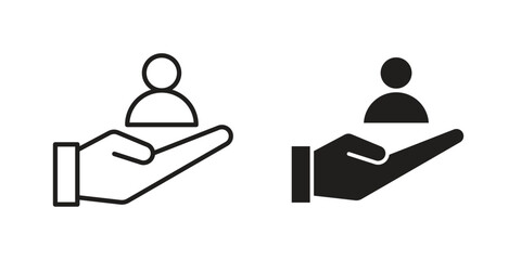 Retention icon flat black and white logo