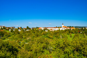 Obraz premium Panoramic view of center of town of Sveti Ivan Zelina, Prigorje, Croatia 
