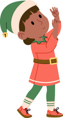 Elf Child in Festive Outfit