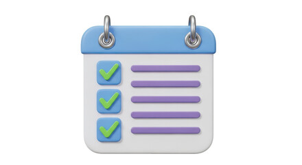 Digital calendar with check marks representing completed tasks and goals achieved.