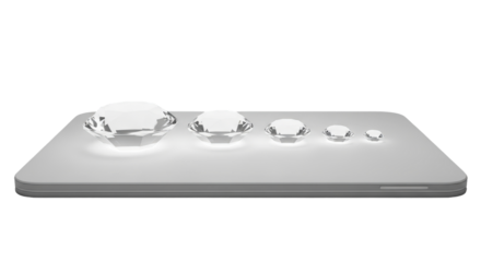 Water droplets on a flat surface showcasing surface tension and reflection.