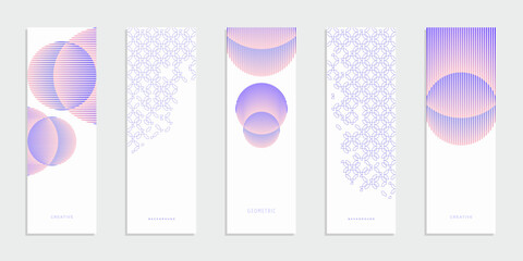 Abstract geometric technological company brochure. Vector business flyer.