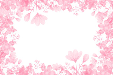 pink flower frame