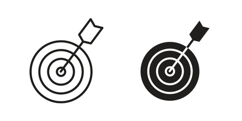 Target icon flat black and white logo