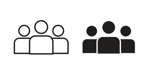 Teamwork icon flat black and white logo