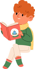 Boy Reading a Book