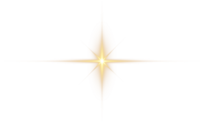 Falling star PNG overlay with soft glow and lens flare, shining starlight on transparent background for galaxy and night sky compositions.