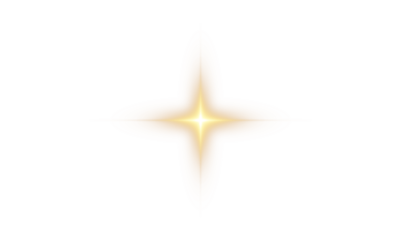Falling star PNG overlay with soft glow and lens flare, shining starlight on transparent background for galaxy and night sky compositions.