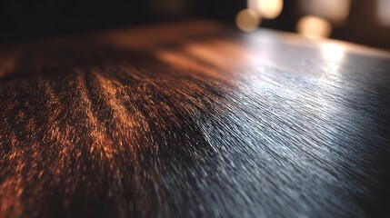 Obraz premium , low-angle shot showcasing a textured, dark surface with a gradient of orange and grey hues.