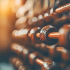 Close up of vintage abacus for calculations with wood beads, math tool