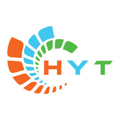 Fototapeta premium HYT letter design. HYT letter technology logo design. HYT Monogram logo design for an entrepreneur and business.