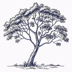 mimusops elengi tree vector