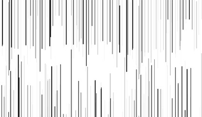 Vertical speed lines for comic books. Black and white vector background