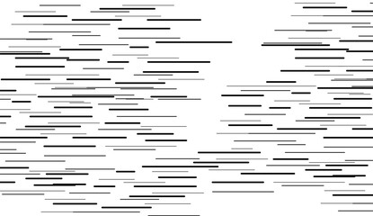 Horizontal speed lines for comic books. Black and white vector background