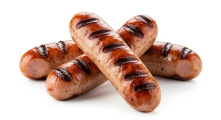 Grilled sausages food photography for menus and cooking concepts
