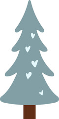 vector of christmas tree with heart