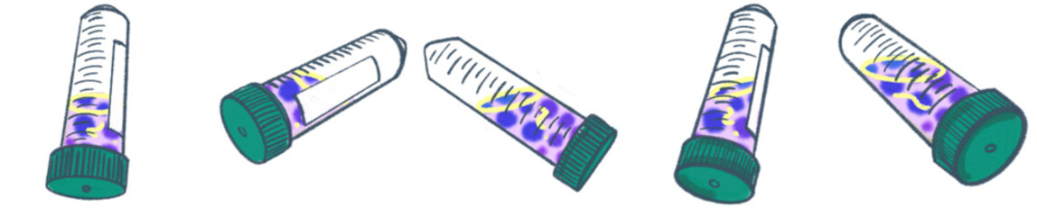 Biology Chemistry Centrifuge Tube Graphic for Education and Research Design